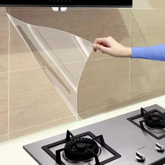 Kitchen Oil-proof Transparent Invisible Non-adhesive Static Self-adhesive Film Sticker