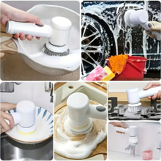Multifunctional Electric cleaning Brush 5in1 Handheld Electric Cleaning dishwashing Brush