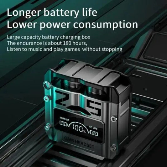 M25 Bluetooth 5.3 Wireless Earbuds – Hifi Sound, Led Battery Display, 40 Hours Backup, Noise Cancelling, Touch Control, Waterproof