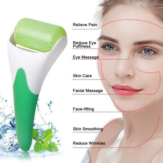 Marzahar Ice Roller For Face & Eye Puffiness Relief, Cold Gel Ice Face Roller Massager – Ice Roller Cool Roller For Face Eye Body Facial Shaping Anti Wrinkle Ice Roller Massager Smooth Skin ( Random Color )