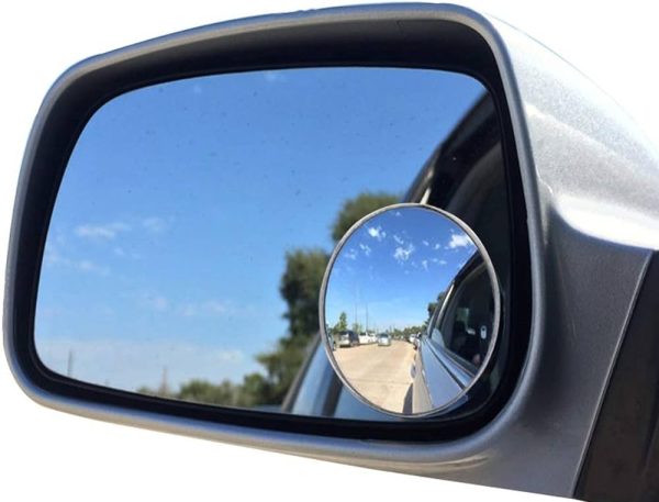 2pcs Round Blind Spot Mirrors – Wide-angle Lens For Enhanced Rear And Side View Visibility – Convex Mirror For Cars, Suvs, And Trucks – Universal Fit Safety Accessory – Plastic Material