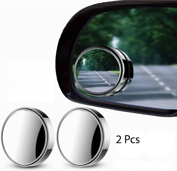2pcs Round Blind Spot Mirrors – Wide-angle Lens For Enhanced Rear And Side View Visibility – Convex Mirror For Cars, Suvs, And Trucks – Universal Fit Safety Accessory – Plastic Material