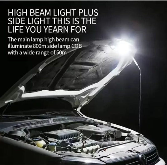 Super Bright Usb Rechargeable Plastic Flashlight With Side Light – Compact, Durable & Powerful Led Torch