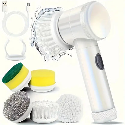 Multifunctional Electric cleaning Brush 5in1 Handheld Electric Cleaning dishwashing Brush