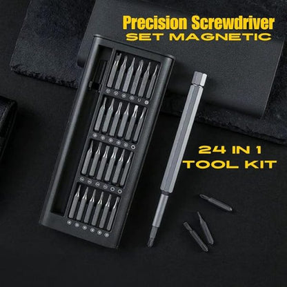 “24-in-1 Precision Magnetic Screwdriver Set – Professional Mini Repair Tool Kit for Phones, Tablets, Laptops, PCs, Watches & Electronics”