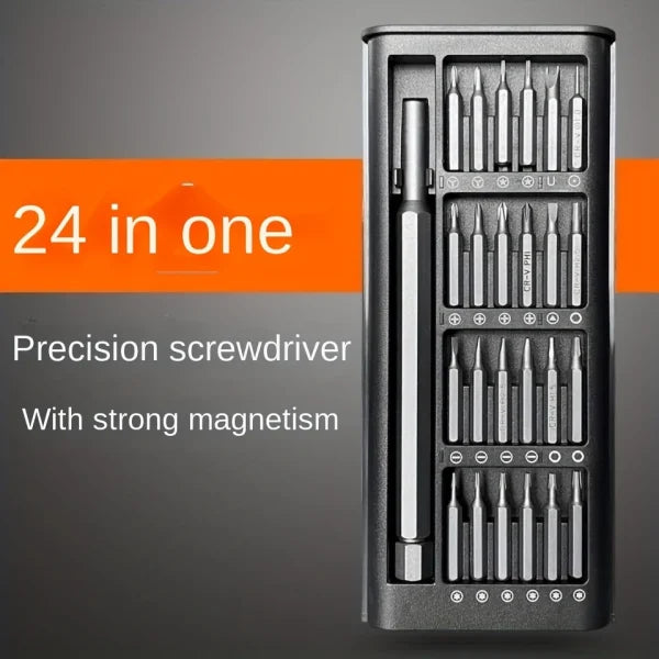 “24-in-1 Precision Magnetic Screwdriver Set – Professional Mini Repair Tool Kit for Phones, Tablets, Laptops, PCs, Watches & Electronics”