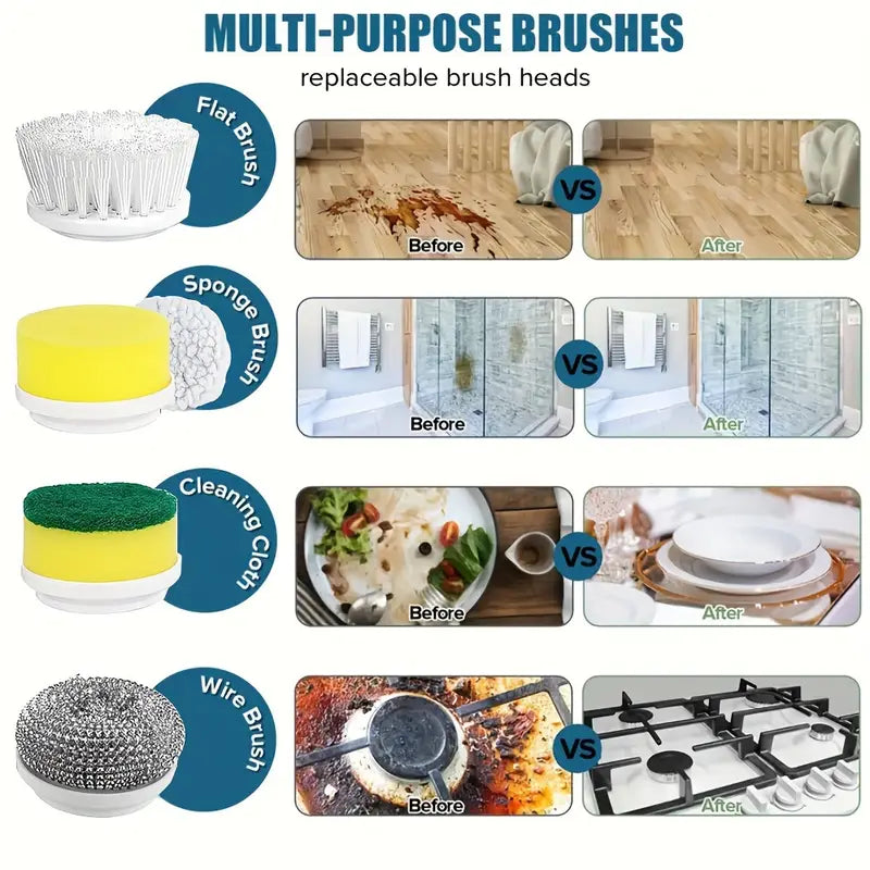 Multifunctional Electric cleaning Brush 5in1 Handheld Electric Cleaning dishwashing Brush