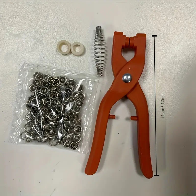 Rich Button Plier Tool Set Snap Button Kit Pliers Metal Press Studs Tool DIY Clothing Sewing Button Installation Tool Sewing Accessry Metal or Plastic Tich Button Tool