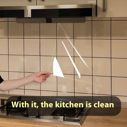 Kitchen Oil-proof Transparent Invisible Non-adhesive Static Self-adhesive Film Sticker